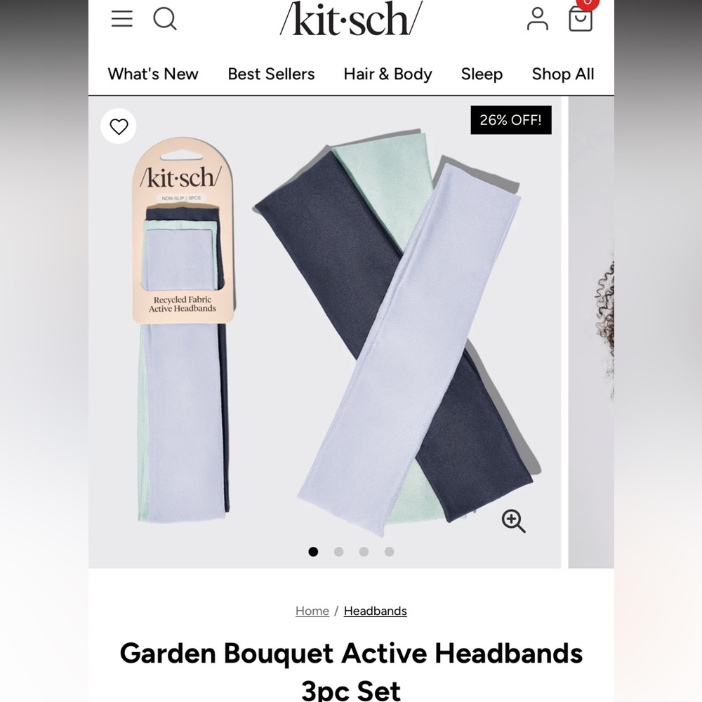 Kitsch 3pc Active Headband Set in Lavender, Mint & Navy (NWoT)